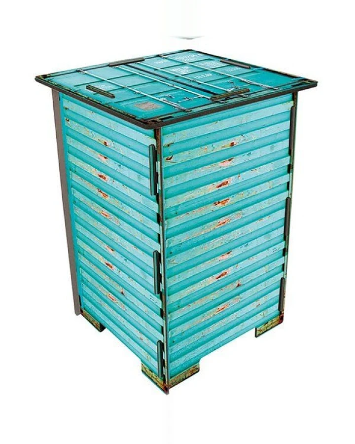 WERKHAUS Photohocker Container Türkis