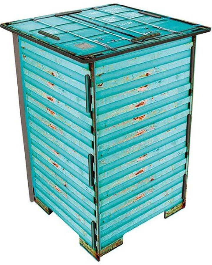 WERKHAUS Photohocker Container Türkis