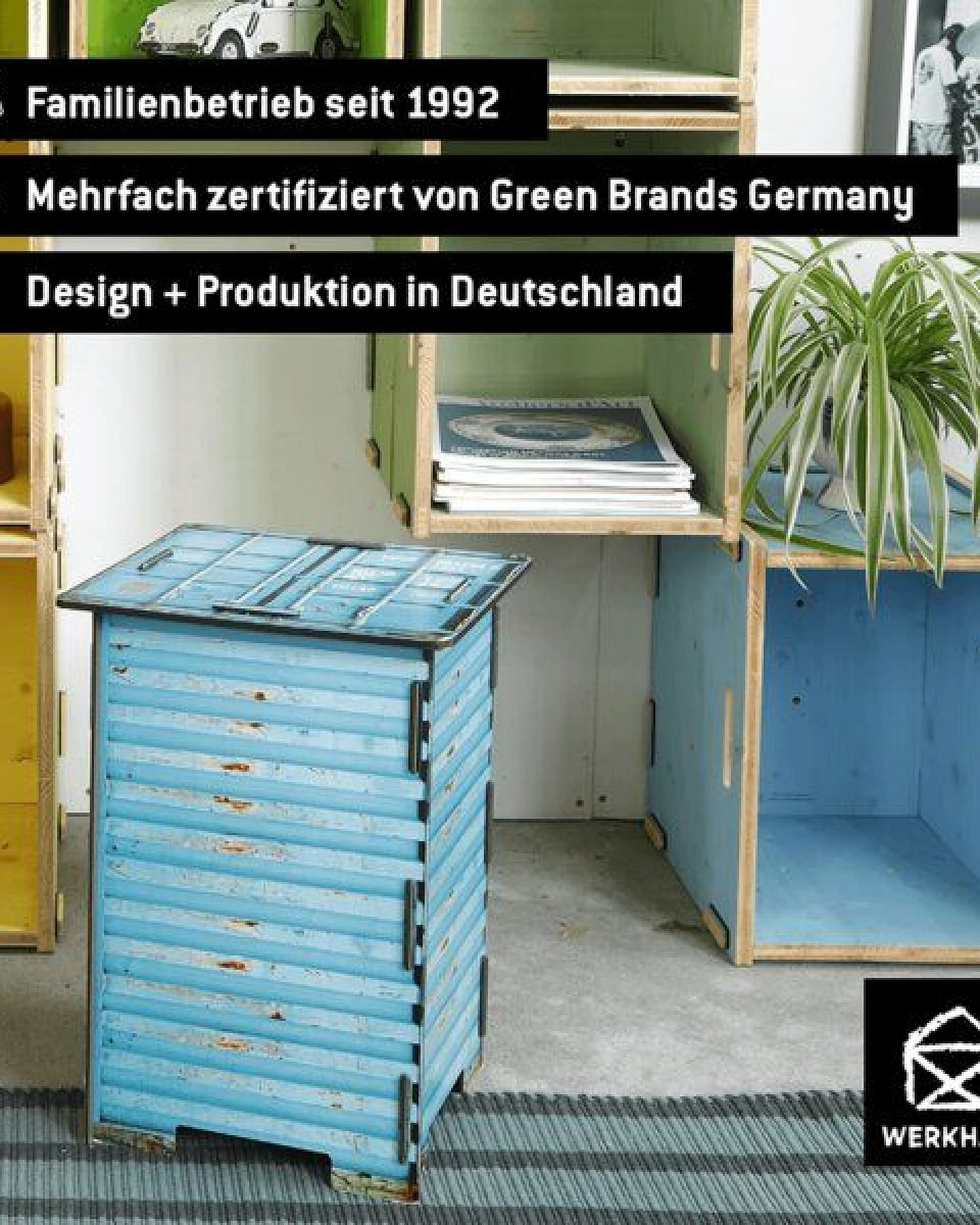 WERKHAUS Photohocker Container Türkis – Ansicht 4