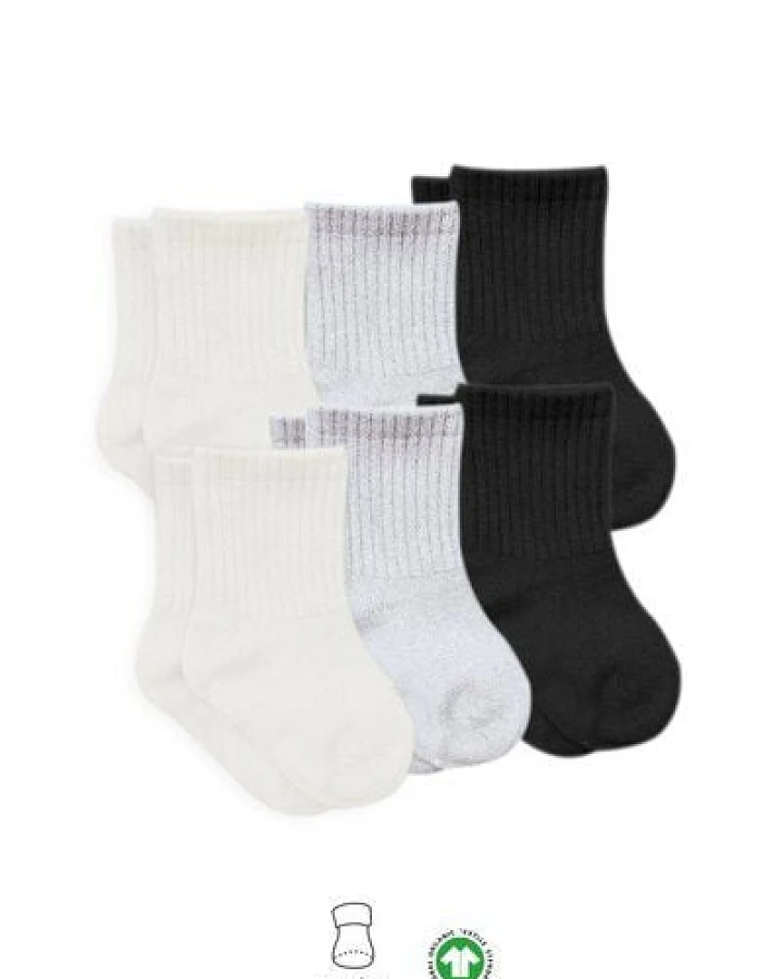 bistyle Socken 6er-Pack für Babys Babysocken Jungen Mädchen Kurzsocken gerippt