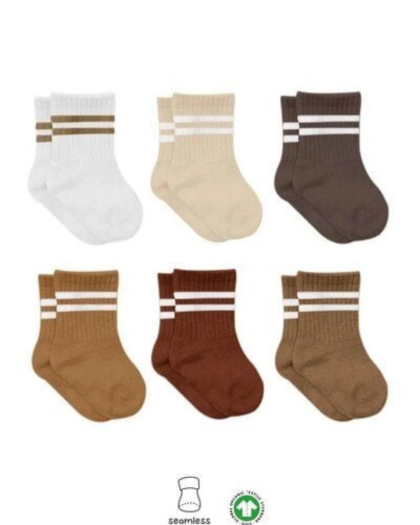 bistyle Socken 6er-Pack für Babys Babysocken Jungen Mädchen Kurzsocken gerippt – Ansicht 2