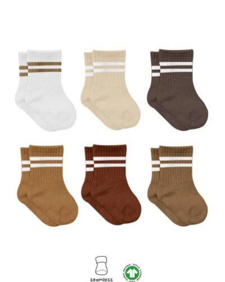 bistyle Socken 6er-Pack für Babys Babysocken Jungen Mädchen Kurzsocken gerippt