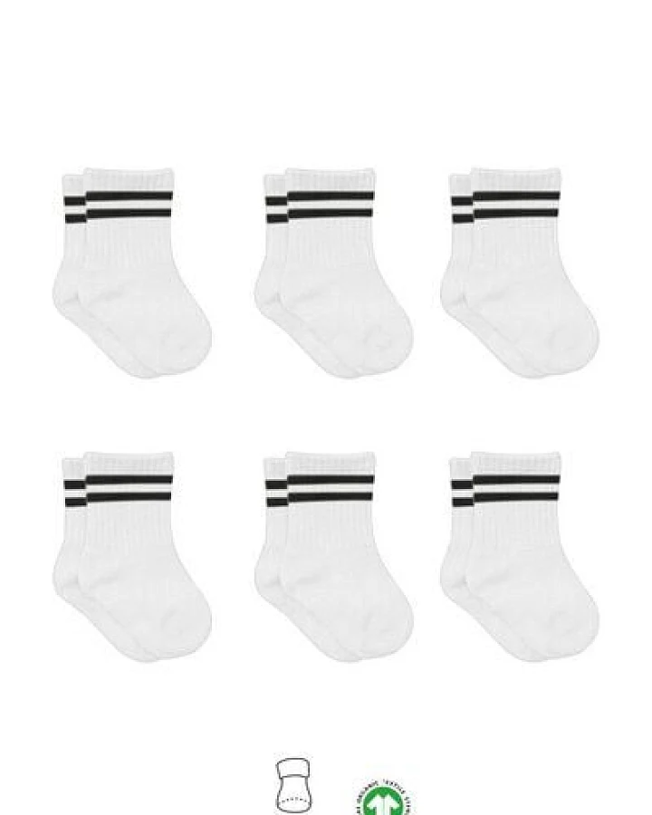 bistyle Socken 6er-Pack für Babys Babysocken Jungen Mädchen Kurzsocken gerippt