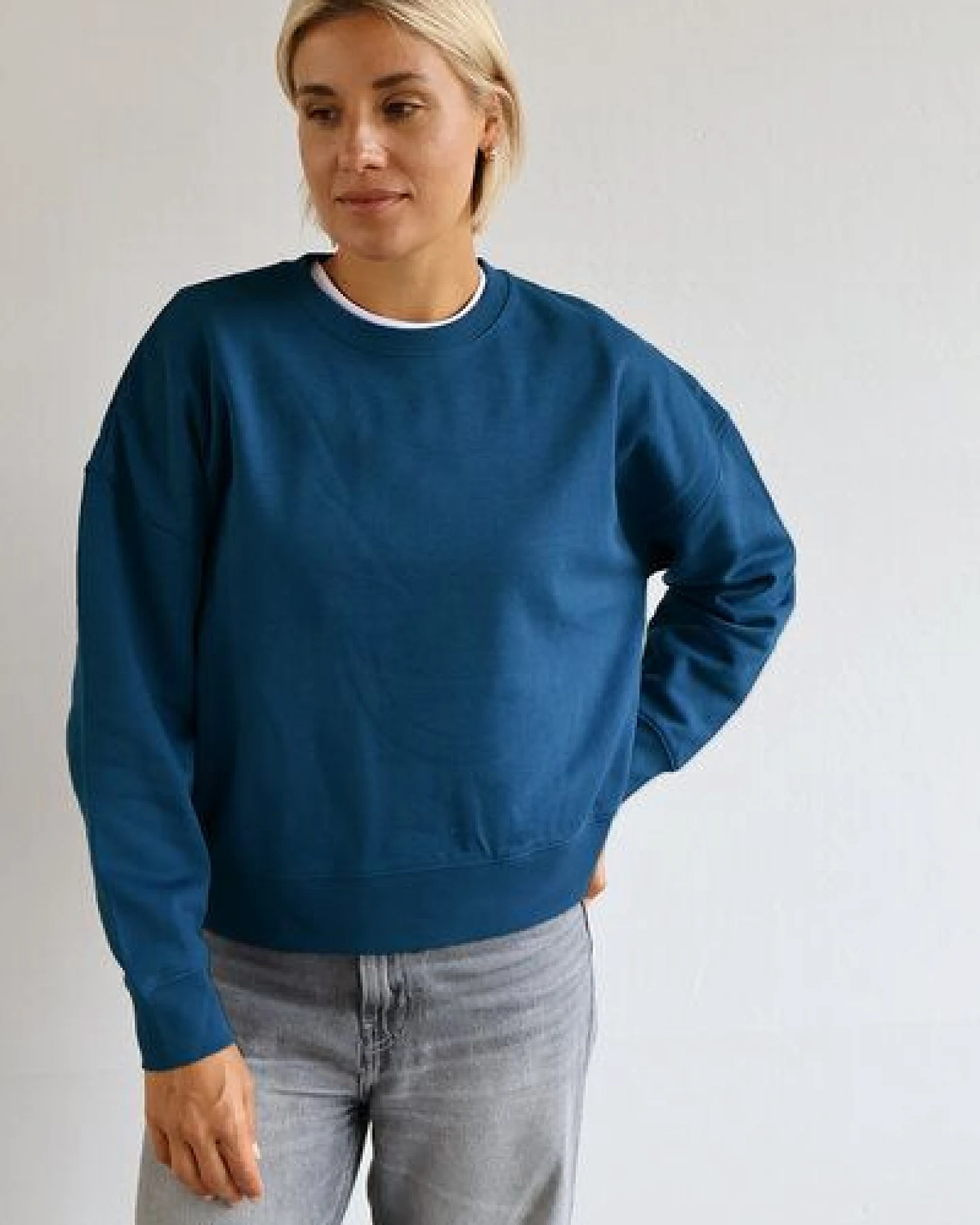 Kultgut Goodness Sweater 100% Bio-Baumwolle - Ein schöner Allrounder im Boxistyle – Ansicht 3