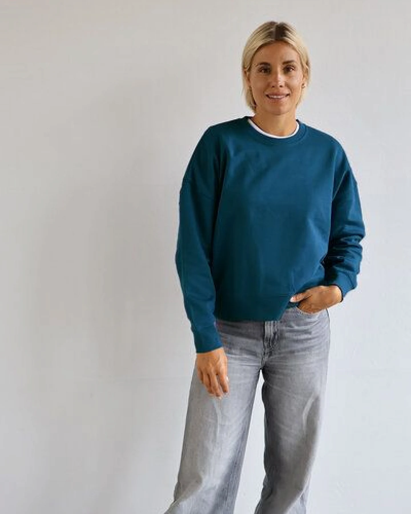 Kultgut Goodness Sweater 100% Bio-Baumwolle - Ein schöner Allrounder im Boxistyle – Ansicht 2
