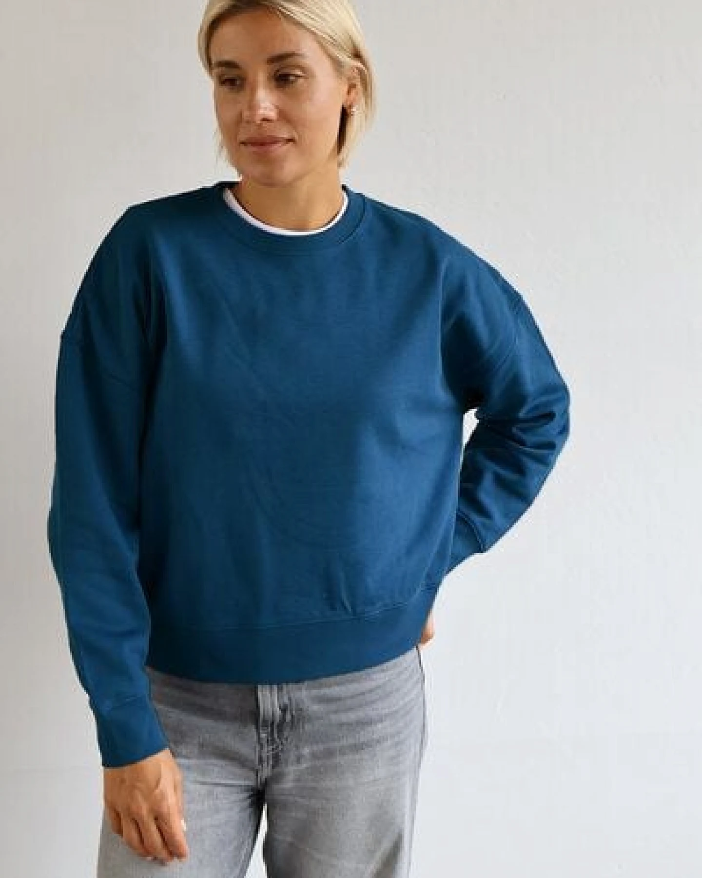 Kultgut Goodness Sweater 100% Bio-Baumwolle - Ein schöner Allrounder im Boxistyle – Ansicht 3