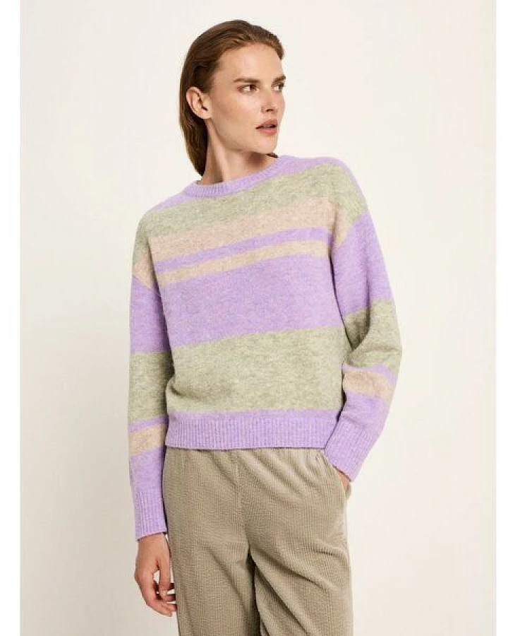 LANIUS Streifenpullover aus Bio-Alpakawolle und Bio-Baumwolle