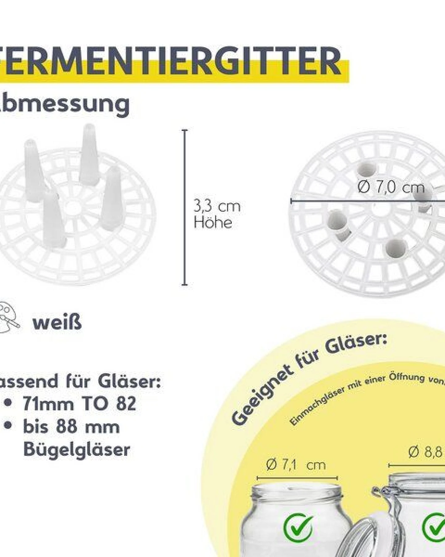 mikken Fermentiergitter Eintauchgitter Gitter zum Fermentieren – Ansicht 3