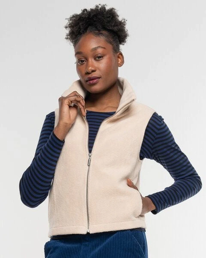 Alma & Lovis Flauschige Weste aus Organic Cotton-Fleece