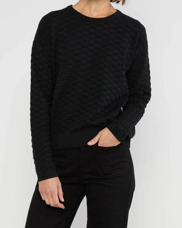 Blutsgeschwister Checkerboard Pullover aus Biobaumwolle - Chic Promenade