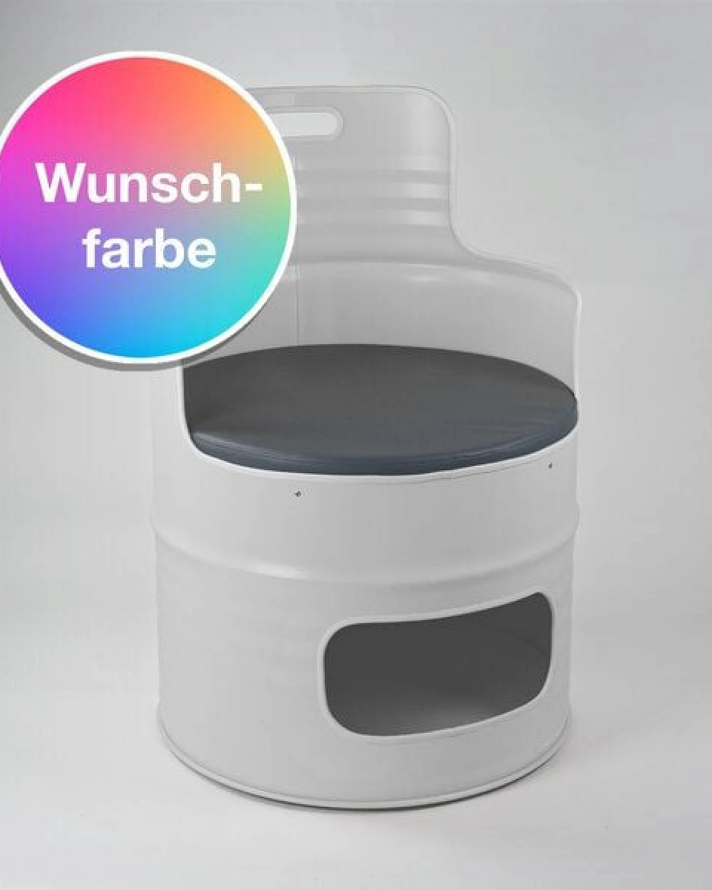 Lockengelöt Sessel (2) aus einem Hamburger Ölfass – Ansicht 3