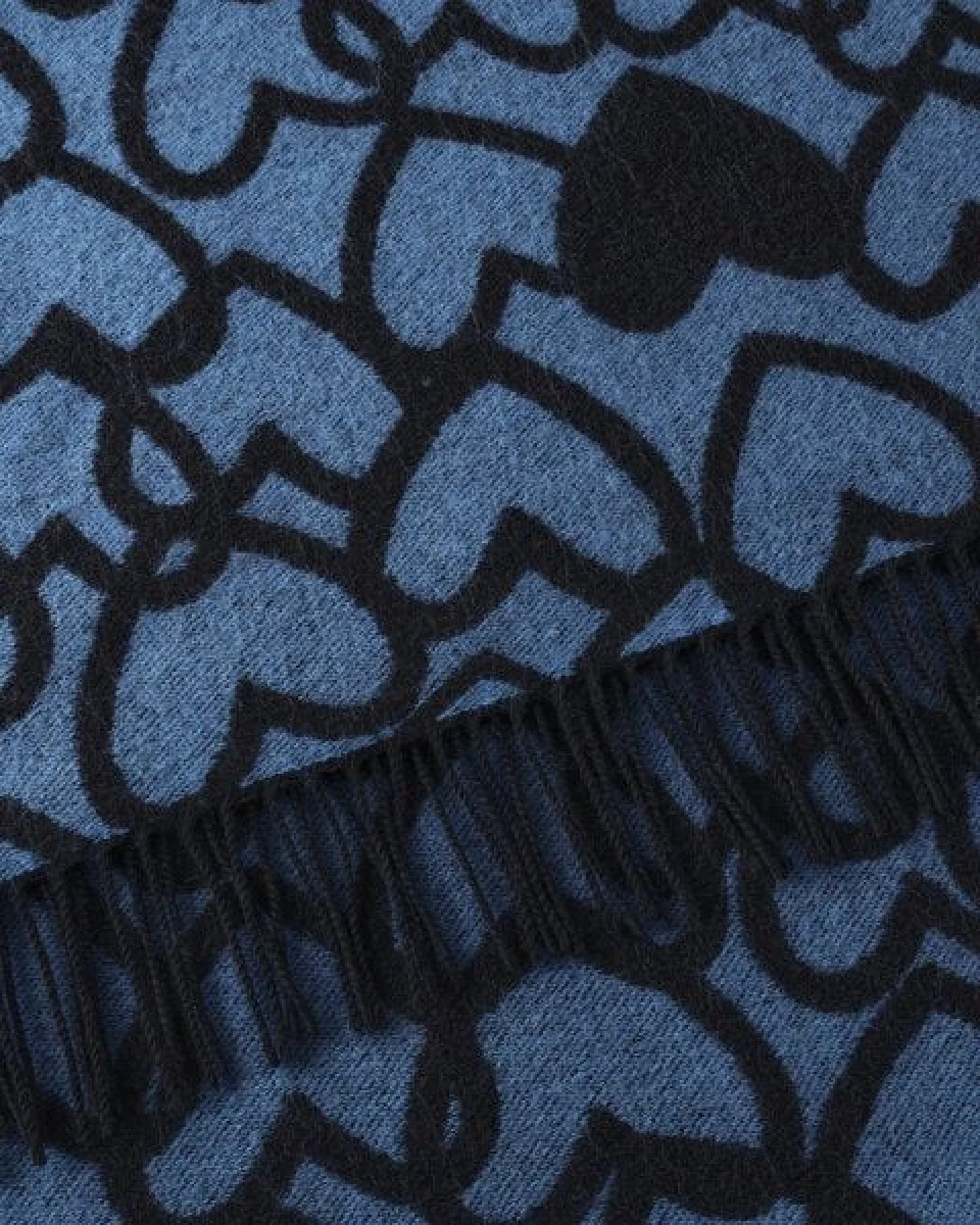Rotholz Affection Schal Merinowolle - Schwarz / Blau – Ansicht 4