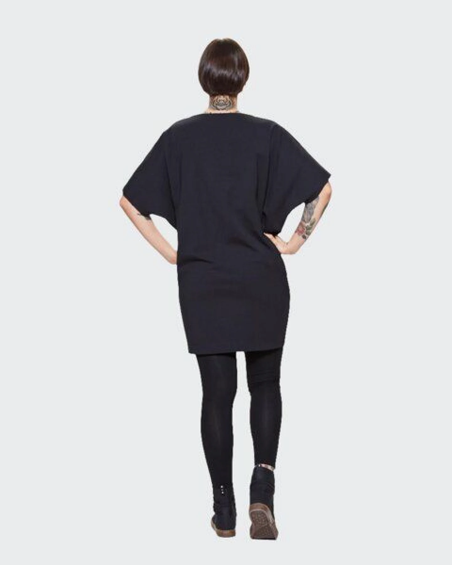 LUMEN organic Longshirt mit Taschen OVERSIZED Jersey schwarz – Ansicht 3