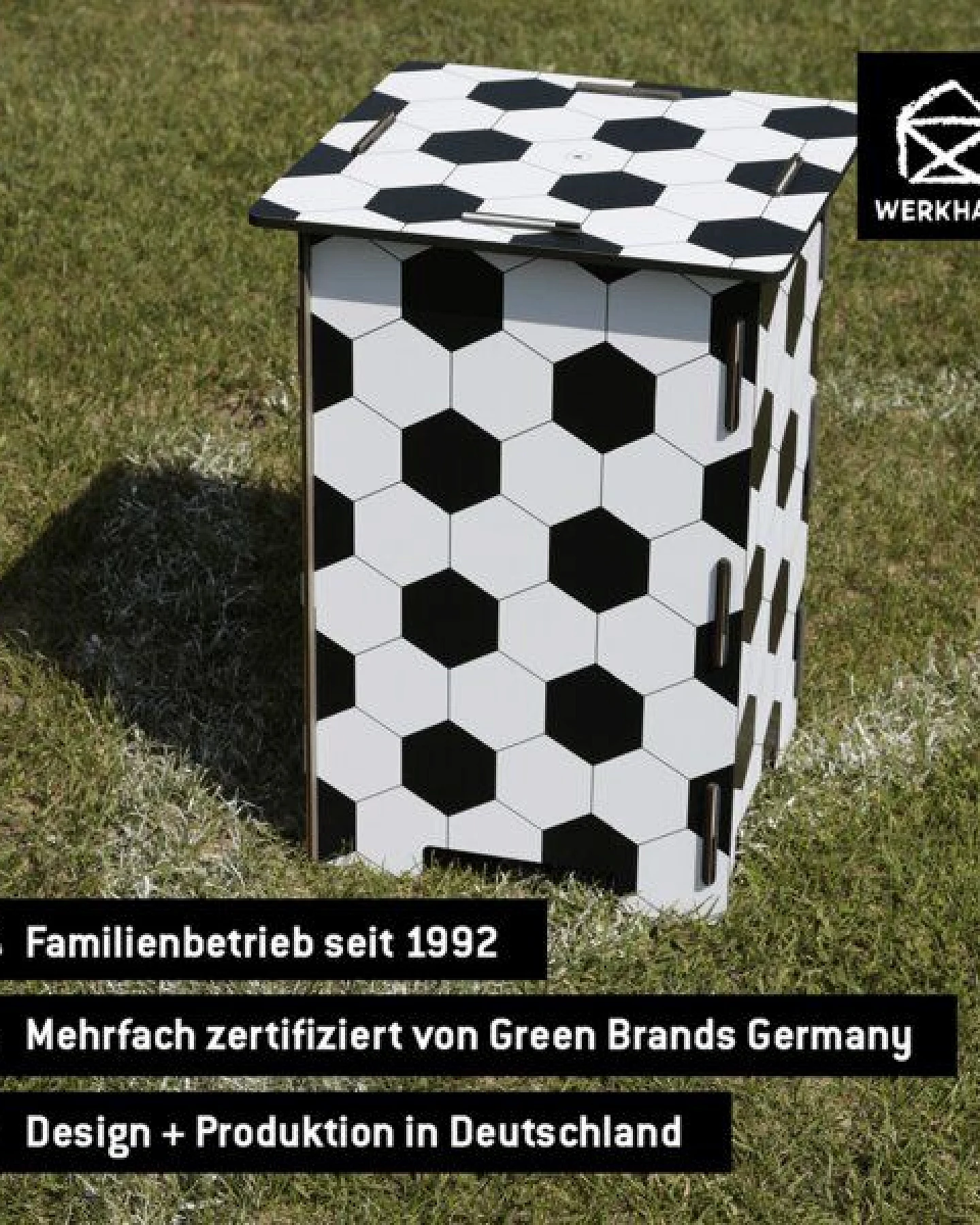 WERKHAUS Photohocker - Fußballmuster – Ansicht 4