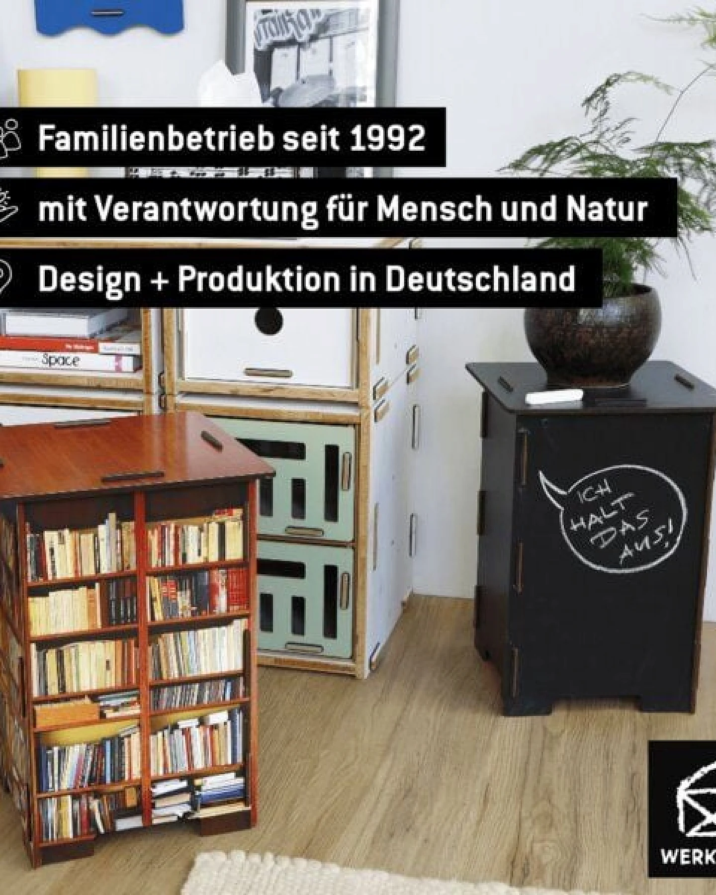 WERKHAUS Photohocker - Bücherregal – Ansicht 3