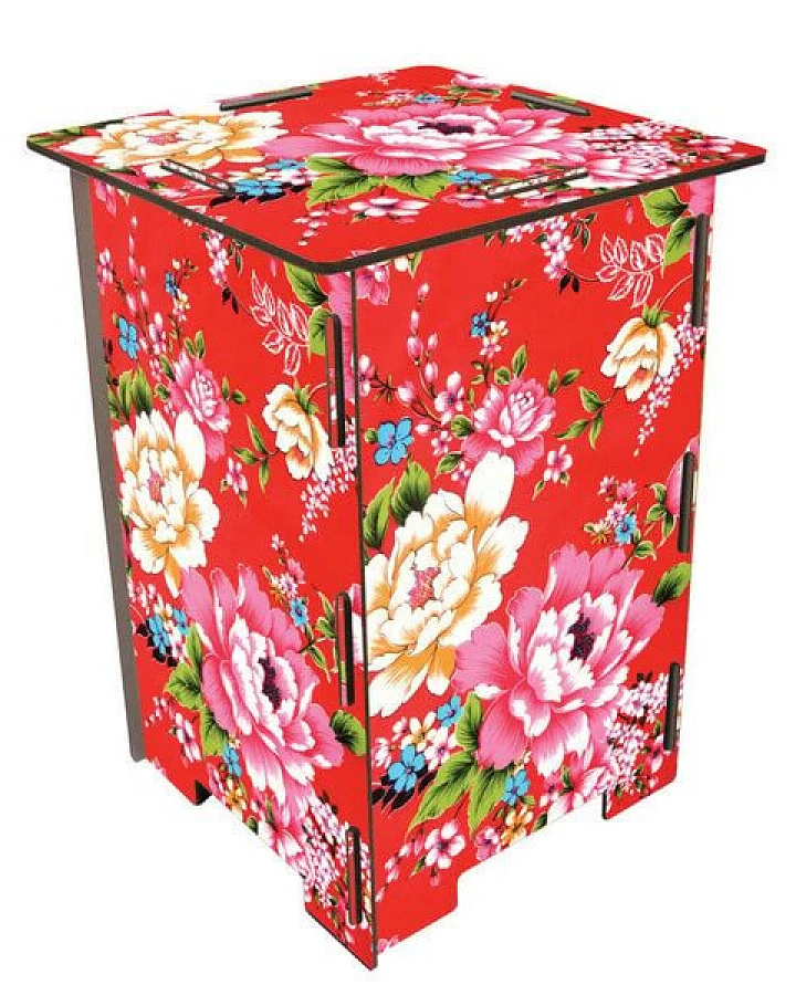 WERKHAUS Photohocker - bunte Blume
