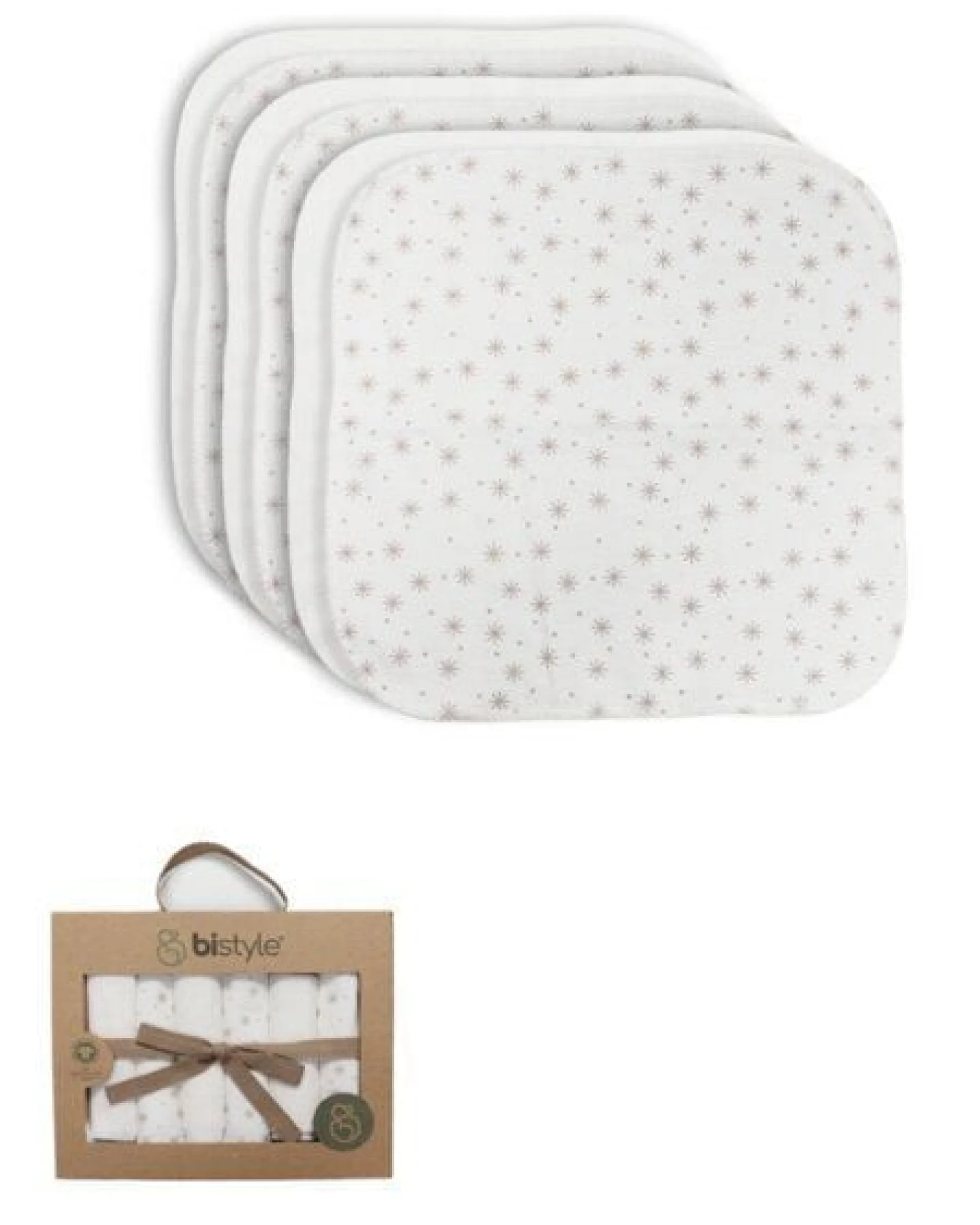 bistyle 6er-Pack-Baumwolle-Mundtücher - 20x20cm - zertifiziert – Bio Baumwolle – Ansicht 2