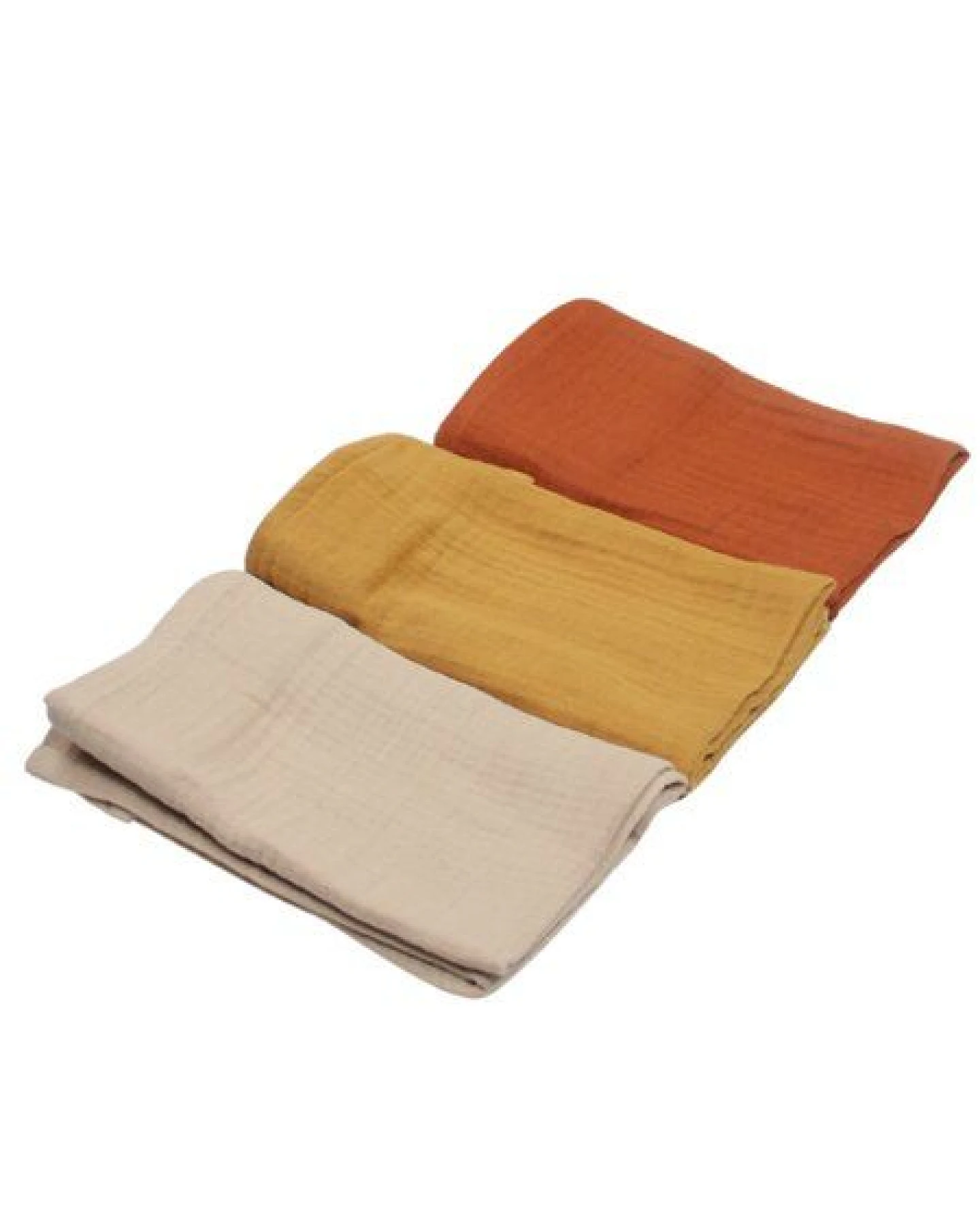 bistyle Musselin Baby-Decke -3er Pack - extra dicker 4-lagiger - 60x60cm - zertifiziert – Bio Baumwolle – Ansicht 2