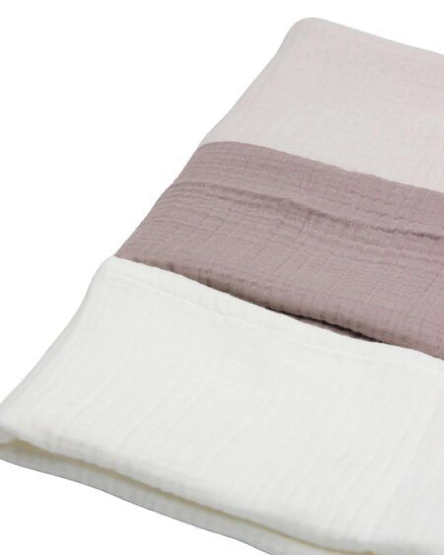 bistyle Musselin Baby-Decke -3er Pack - extra dicker 4-lagiger - 60x60cm - zertifiziert – Bio Baumwolle – Ansicht 3