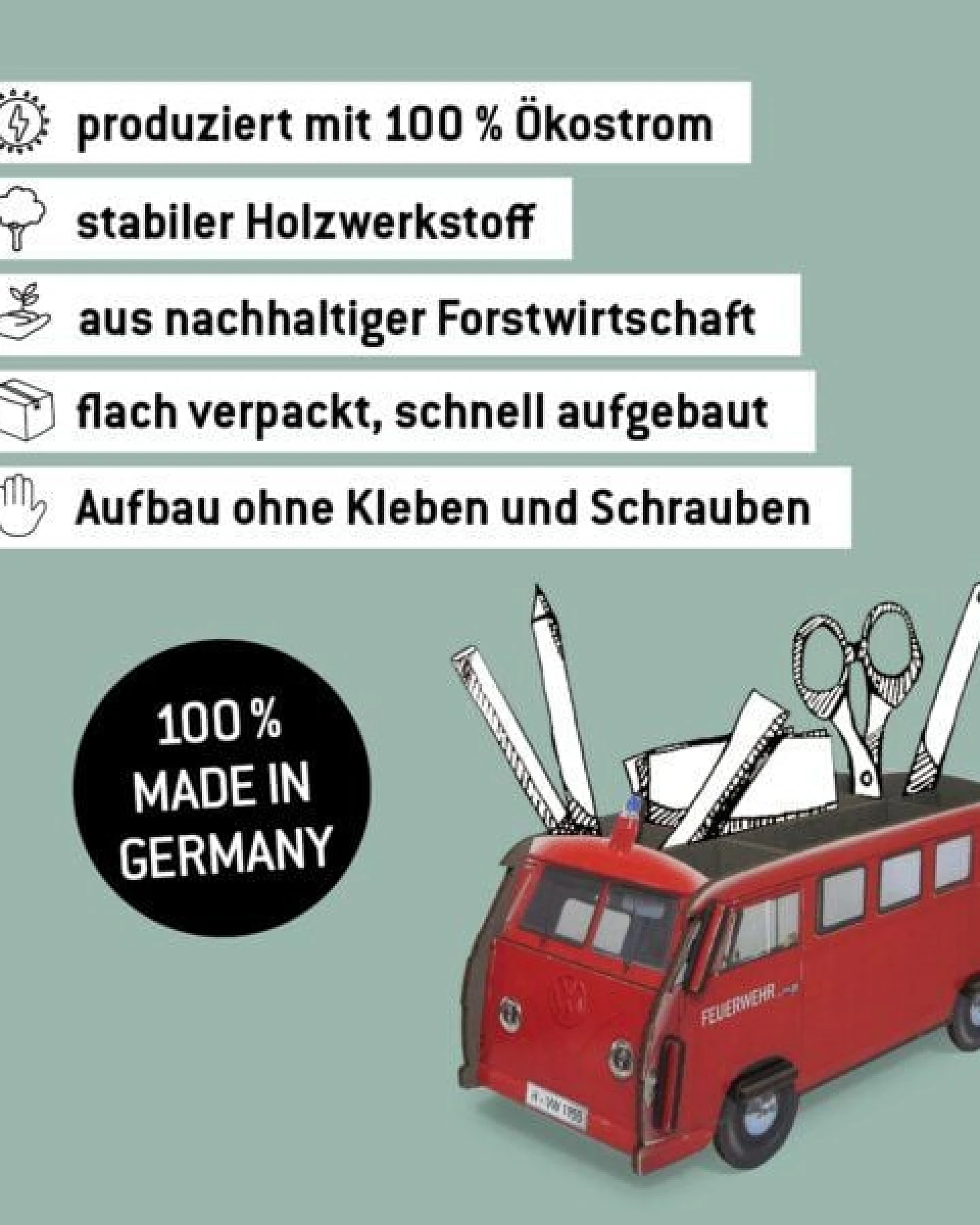 WERKHAUS Stiftebox VW T1 - Feuerwehr – Ansicht 3