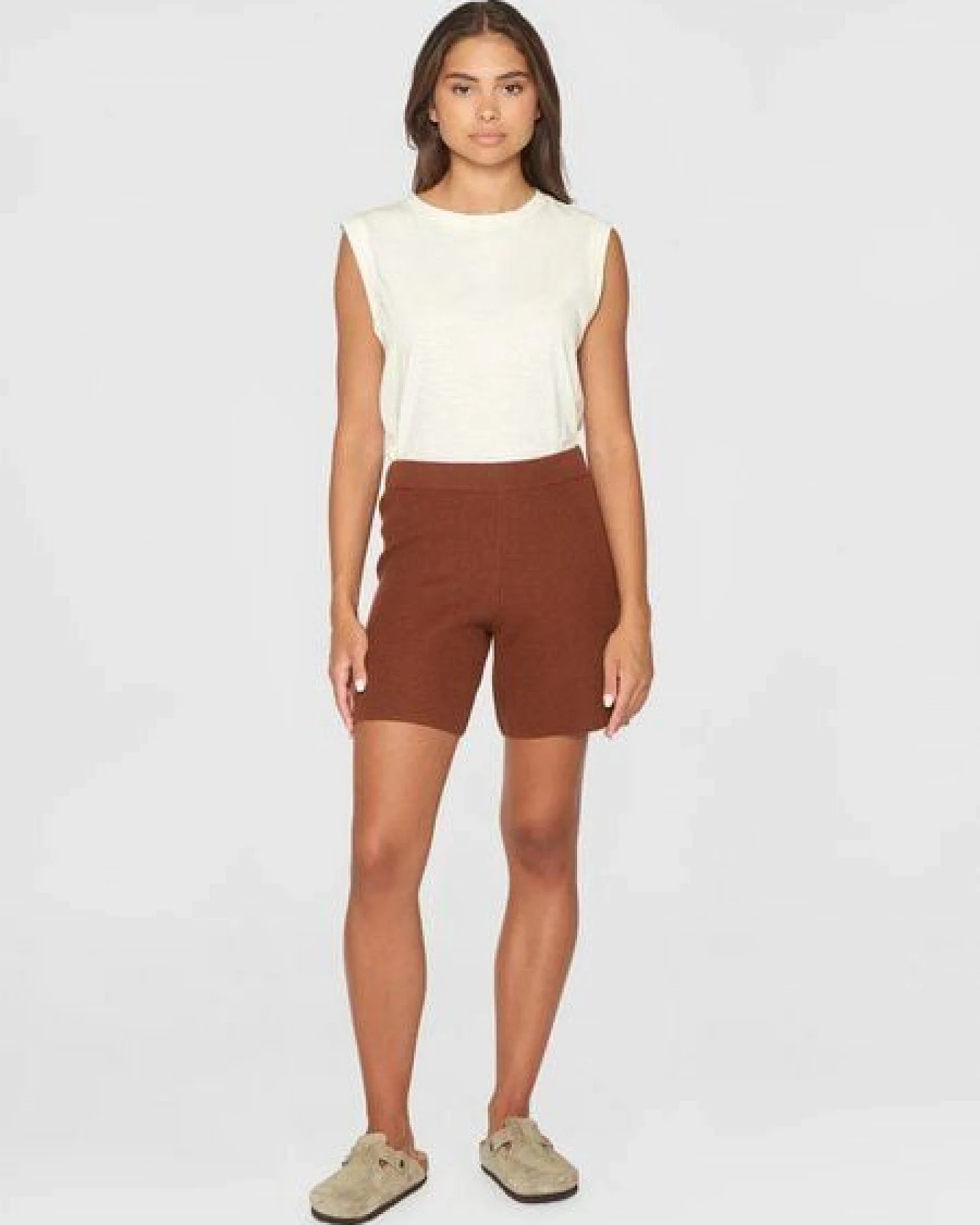 KnowledgeCotton Apparel Gale Mid-Rise Racking Stitch Shorts – Ansicht 3