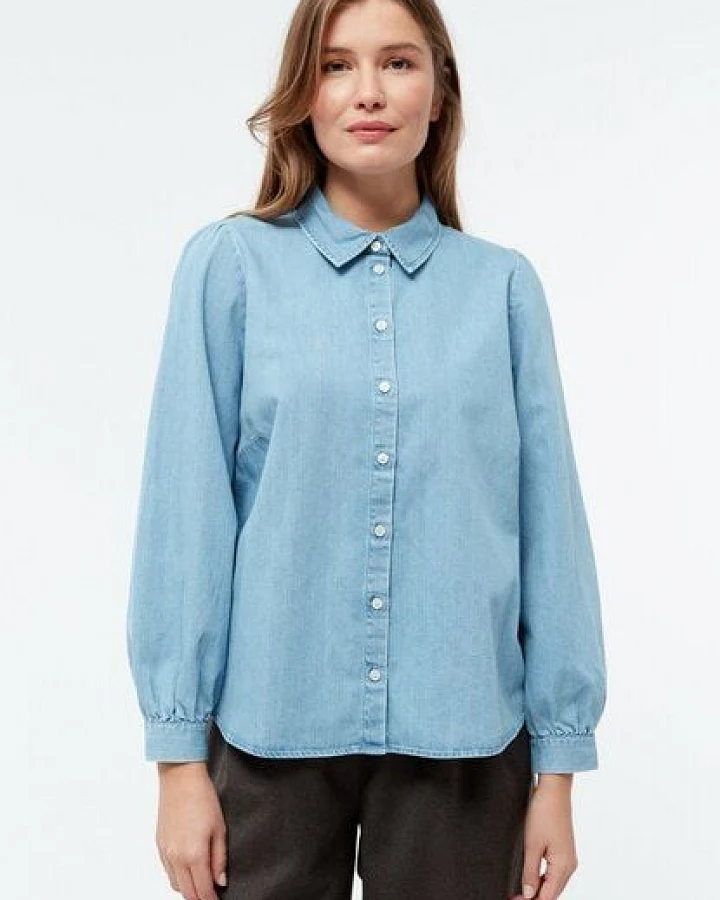 Givn Berlin Jeansbluse GBLYRA in elegantem Schnitt
