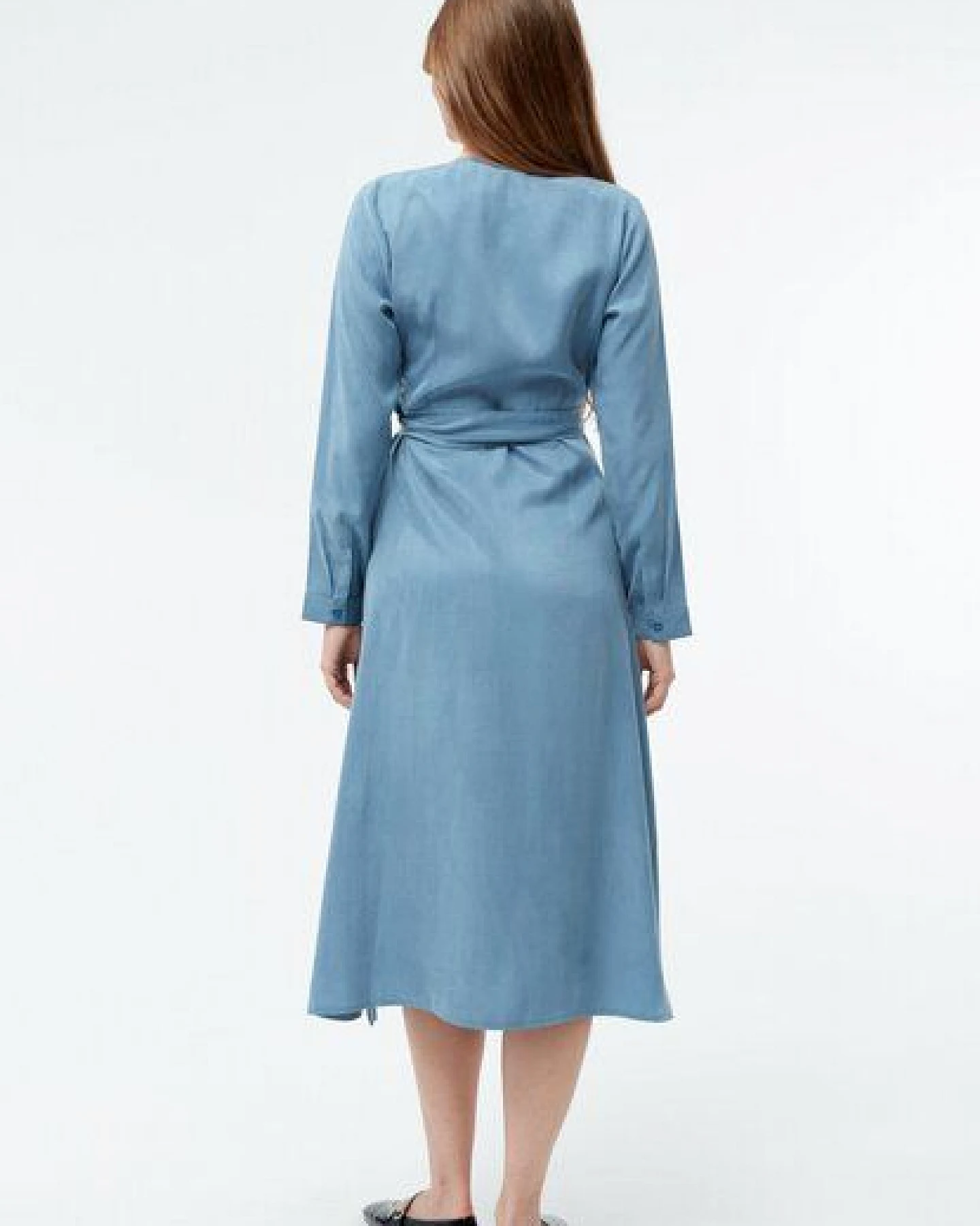Givn Berlin Wickelkleid GBVIRGINIA aus TENCEL mit Peach-Effekt – Ansicht 3
