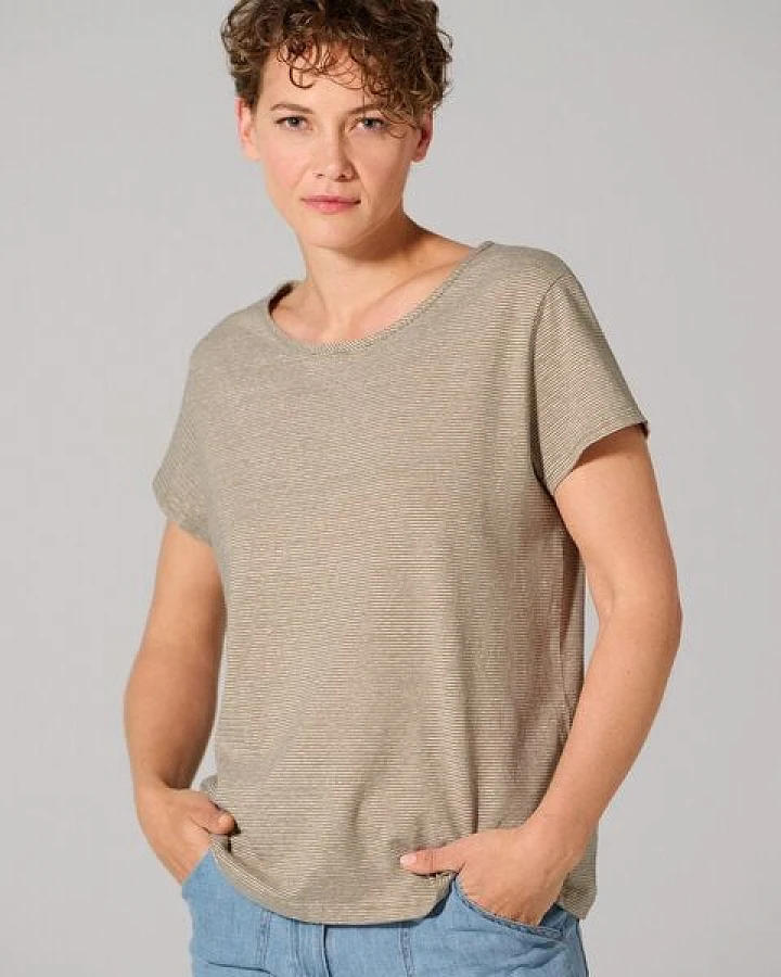 HempAge sommerliches Ringel-T-Shirt aus 55% Hanf, 45% Biobaumwolle
