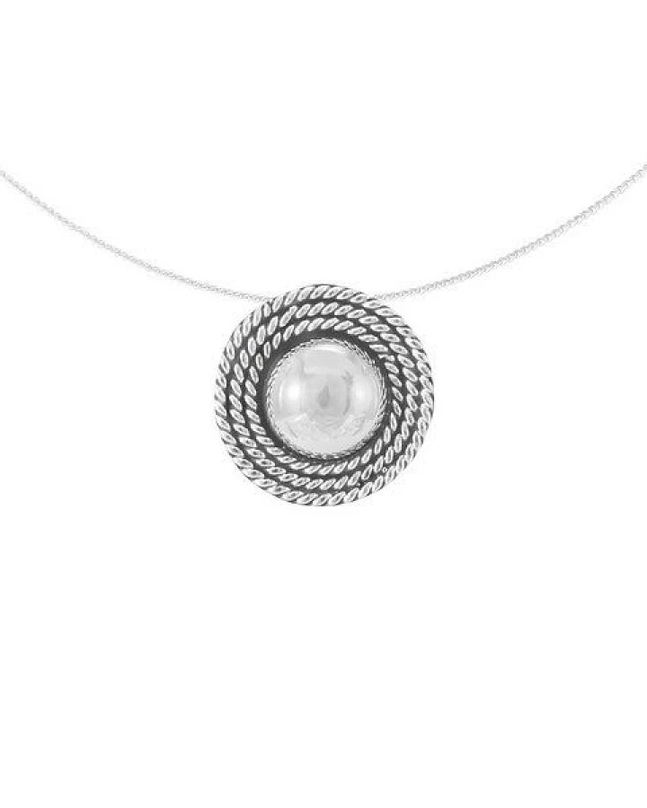 pakilia Fair-Trade Silber Kugel-Anhänger mit Silber- od. Kautschukkette