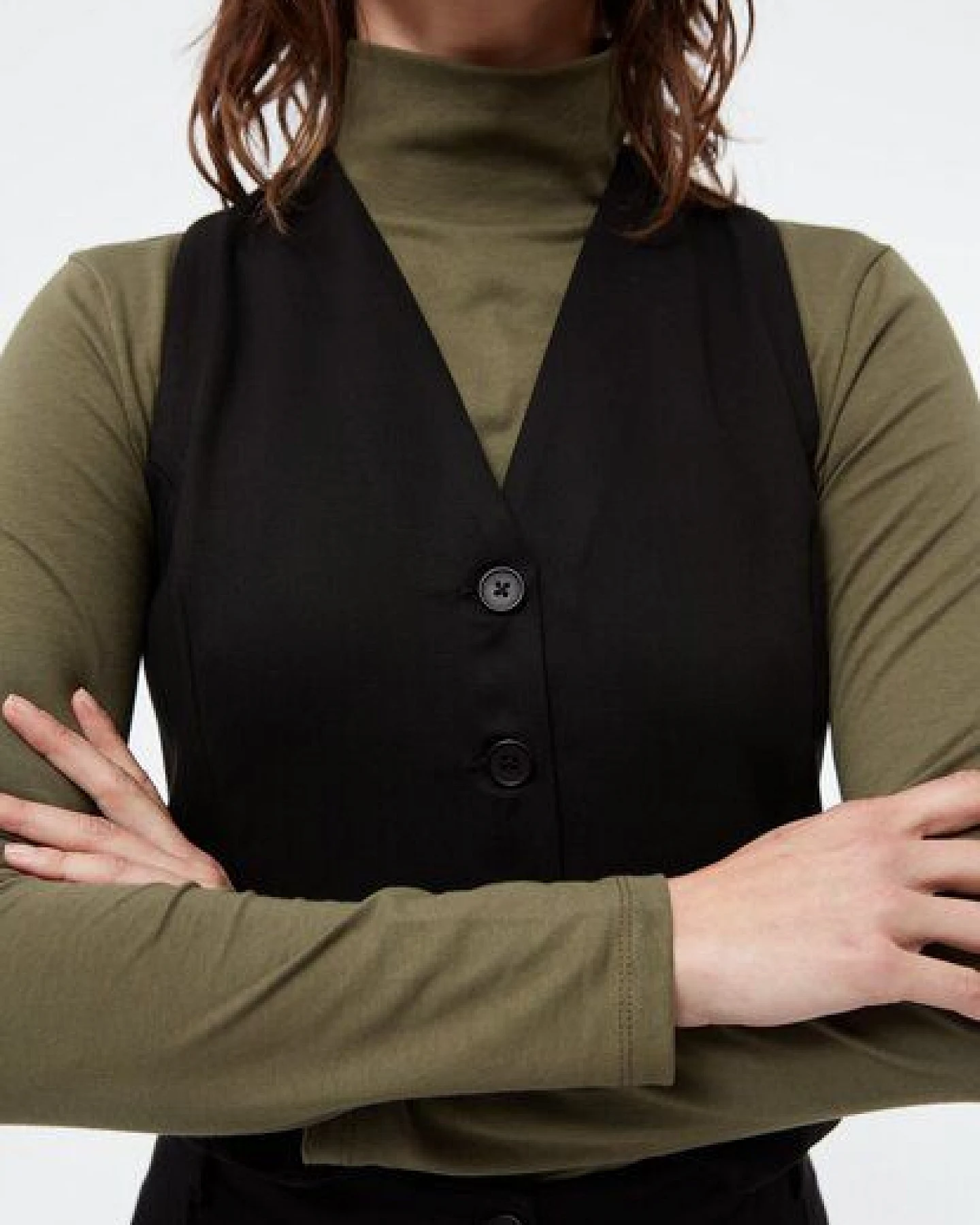 Givn Berlin Weste GBALIDA mit Teilungsnähten aus TENCEL – Ansicht 3