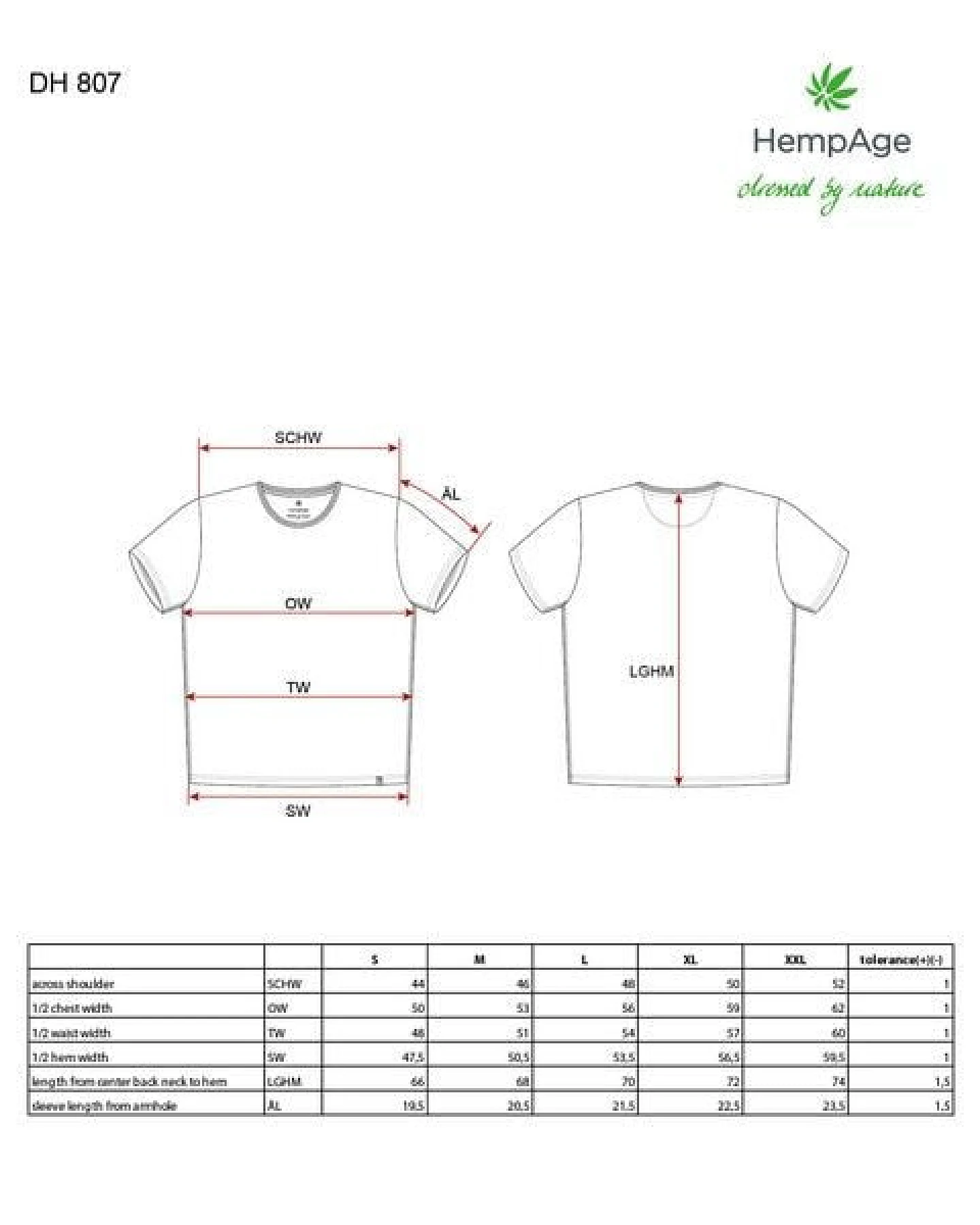 HempAge T-Shirt mit Rollsaum 56% Biobaumwolle, 44% Hanf – Ansicht 2