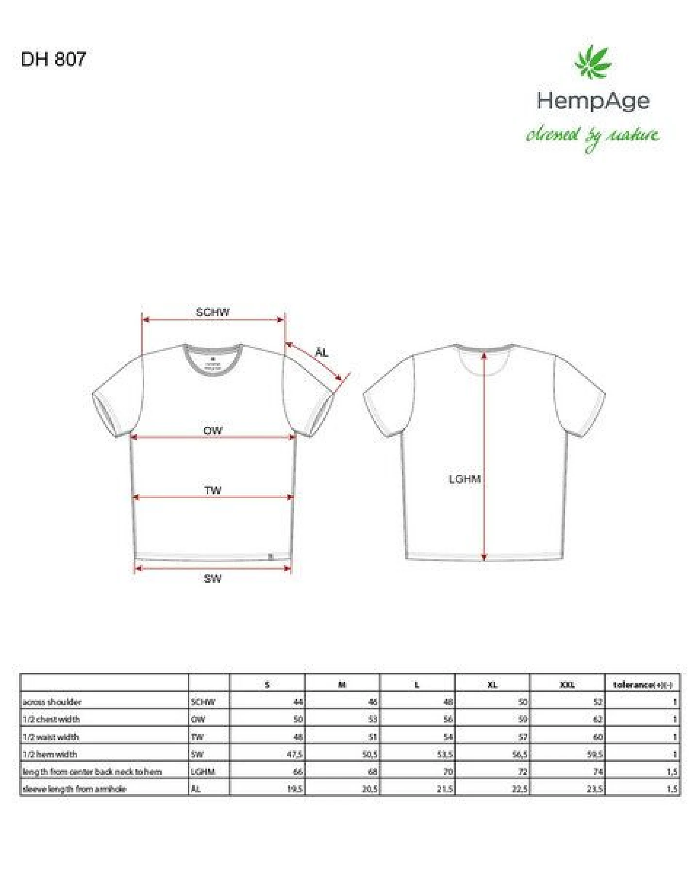 HempAge T-Shirt mit Rollsaum 56% Biobaumwolle, 44% Hanf – Ansicht 2