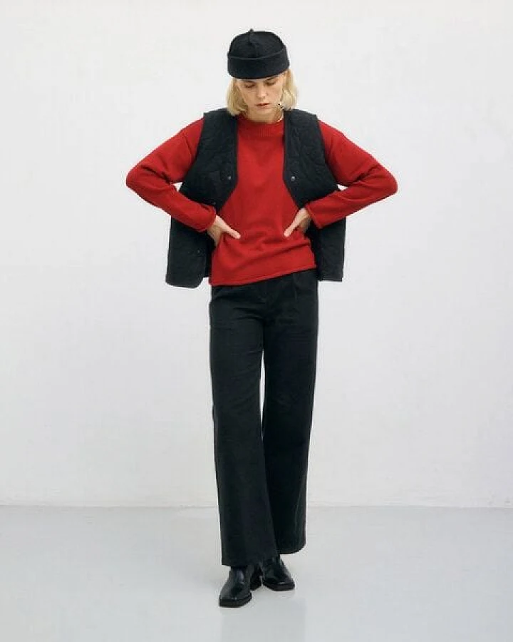 Rotholz Oversize Strickpullover