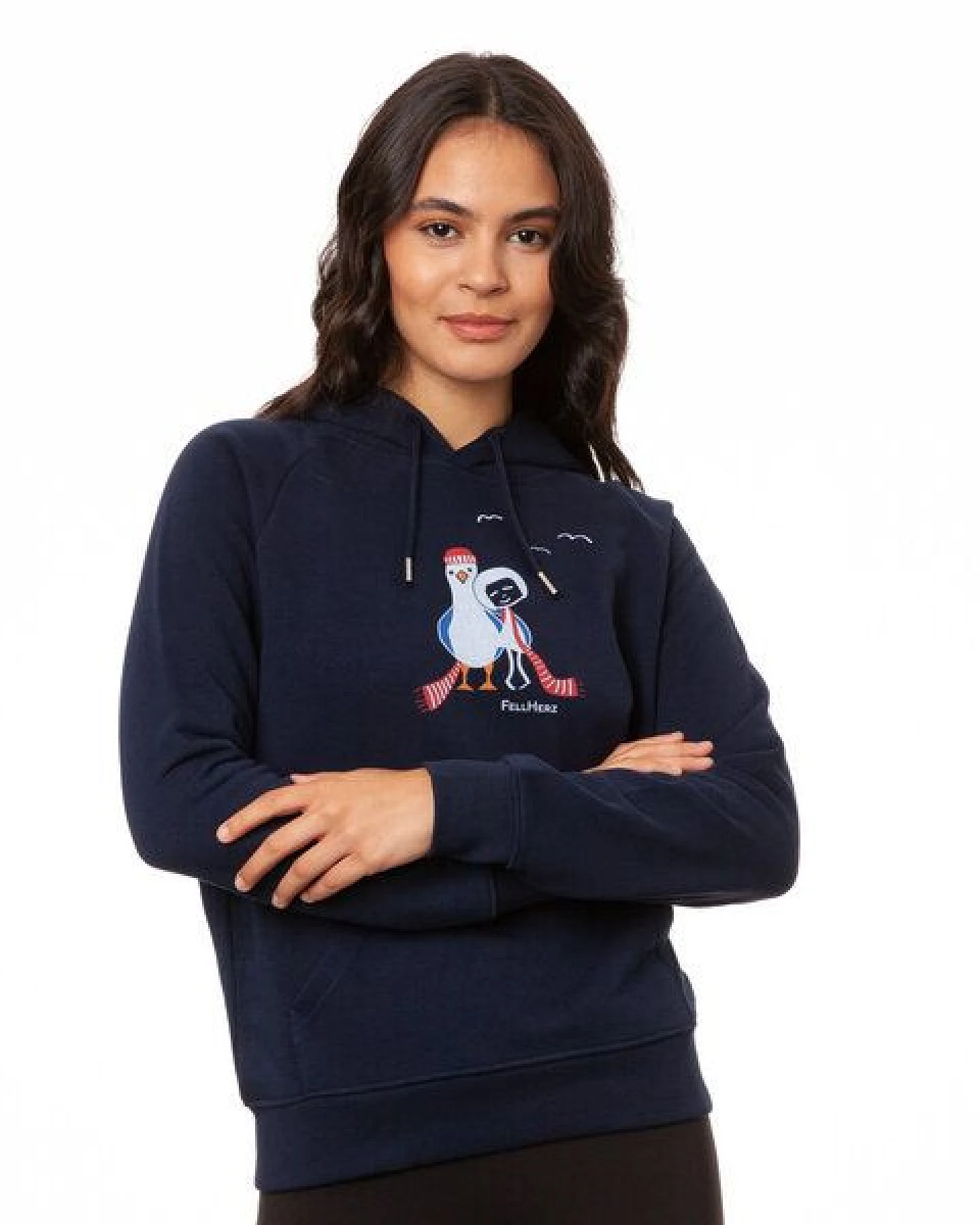 FellHerz Damen Hoodie Möwenliebe Bio Fair und Vegan – Ansicht 4