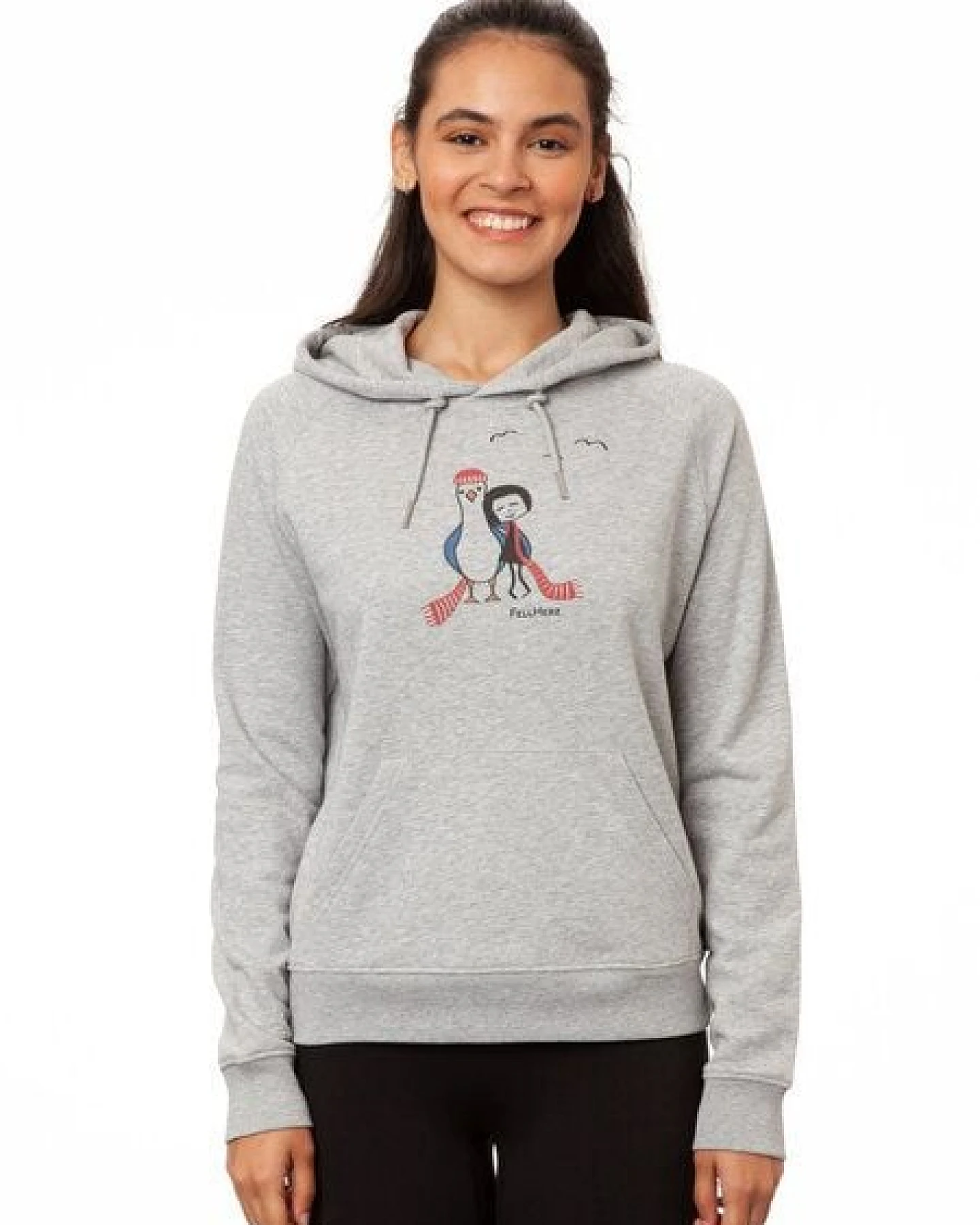 FellHerz Damen Hoodie Möwenliebe Bio Fair und Vegan – Ansicht 3