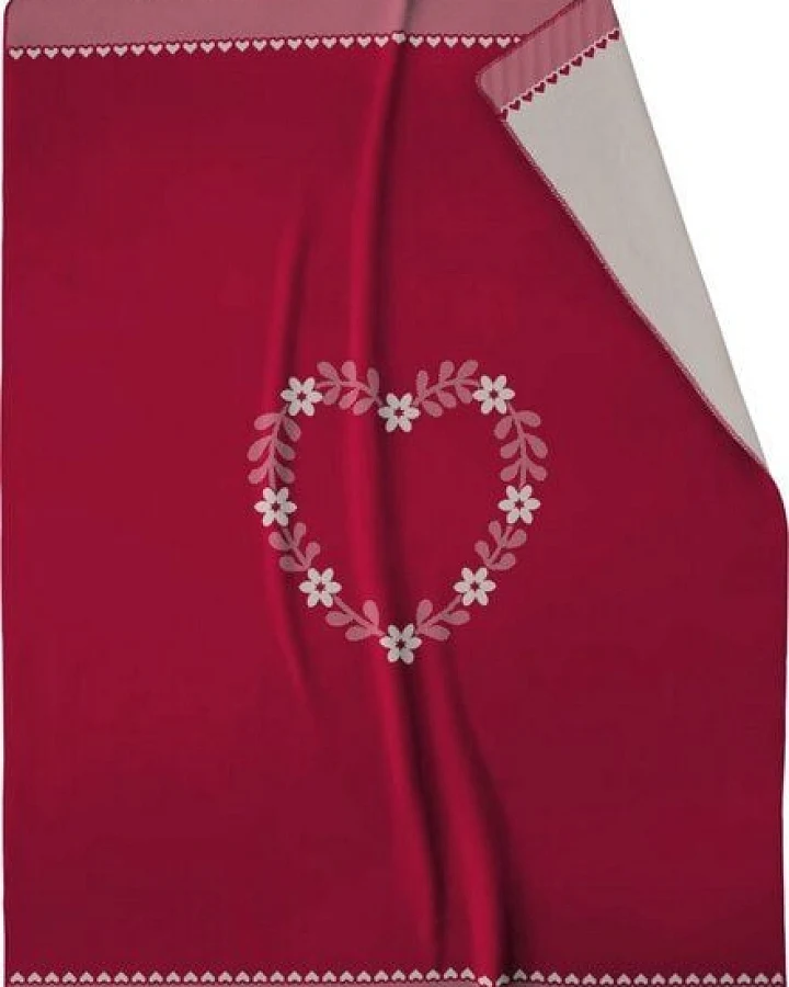 biederlack Wohndecke Serie Alp Chic "Heartwarming", 80 % recycelte Fasern