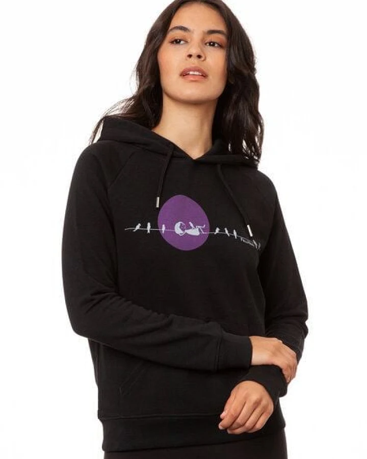 FellHerz Damen Hoodie Sunrise black, Bio Fair und Vegan