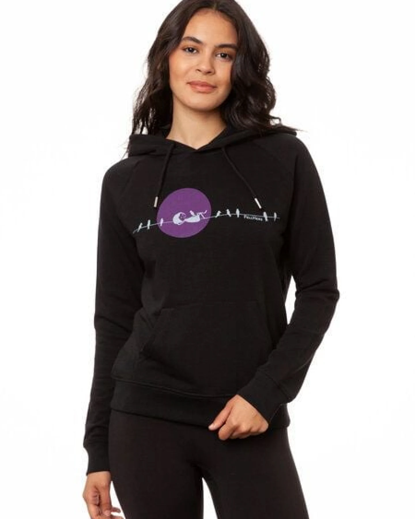 FellHerz Damen Hoodie Sunrise black, Bio Fair und Vegan – Ansicht 2
