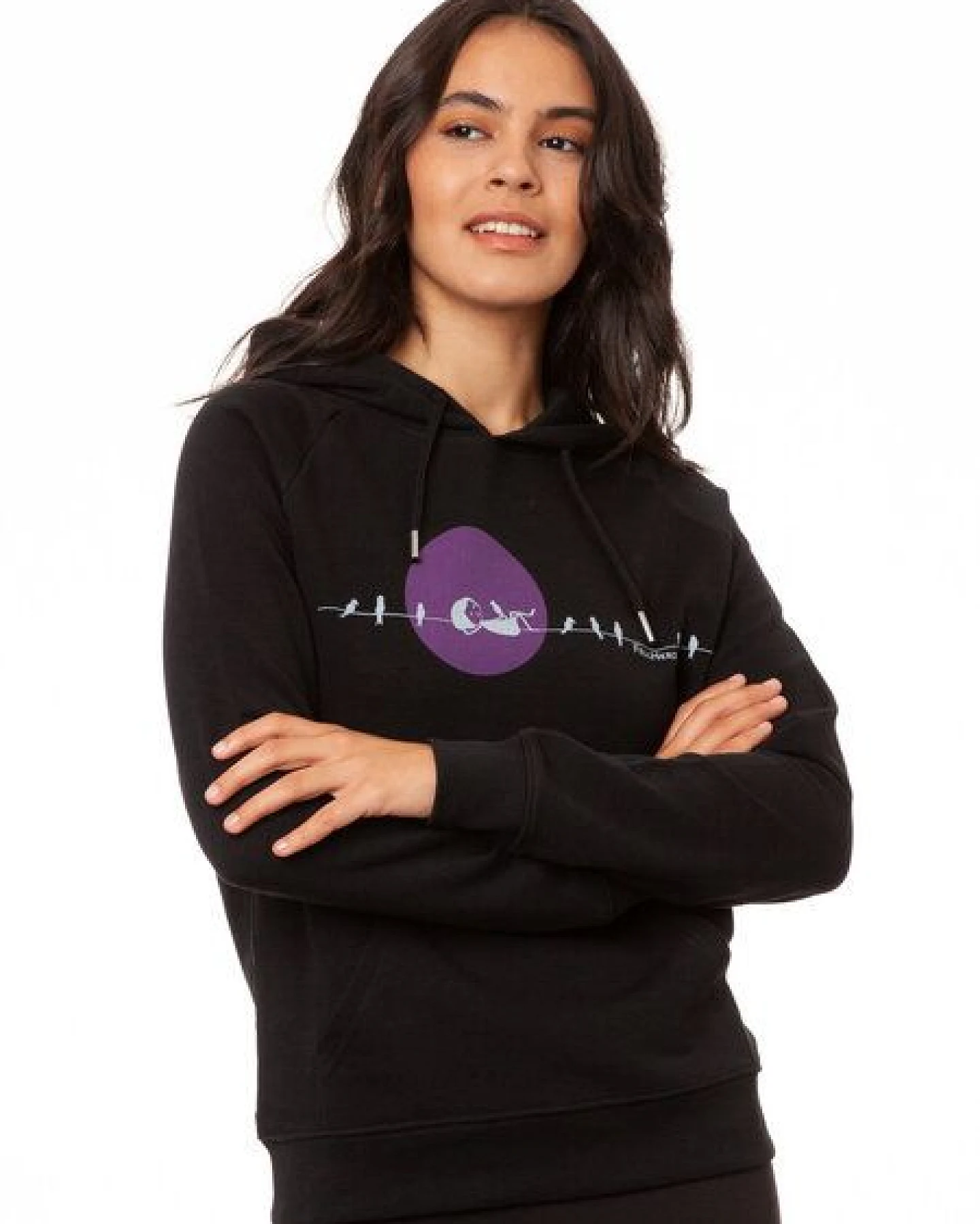 FellHerz Damen Hoodie Sunrise black, Bio Fair und Vegan – Ansicht 4