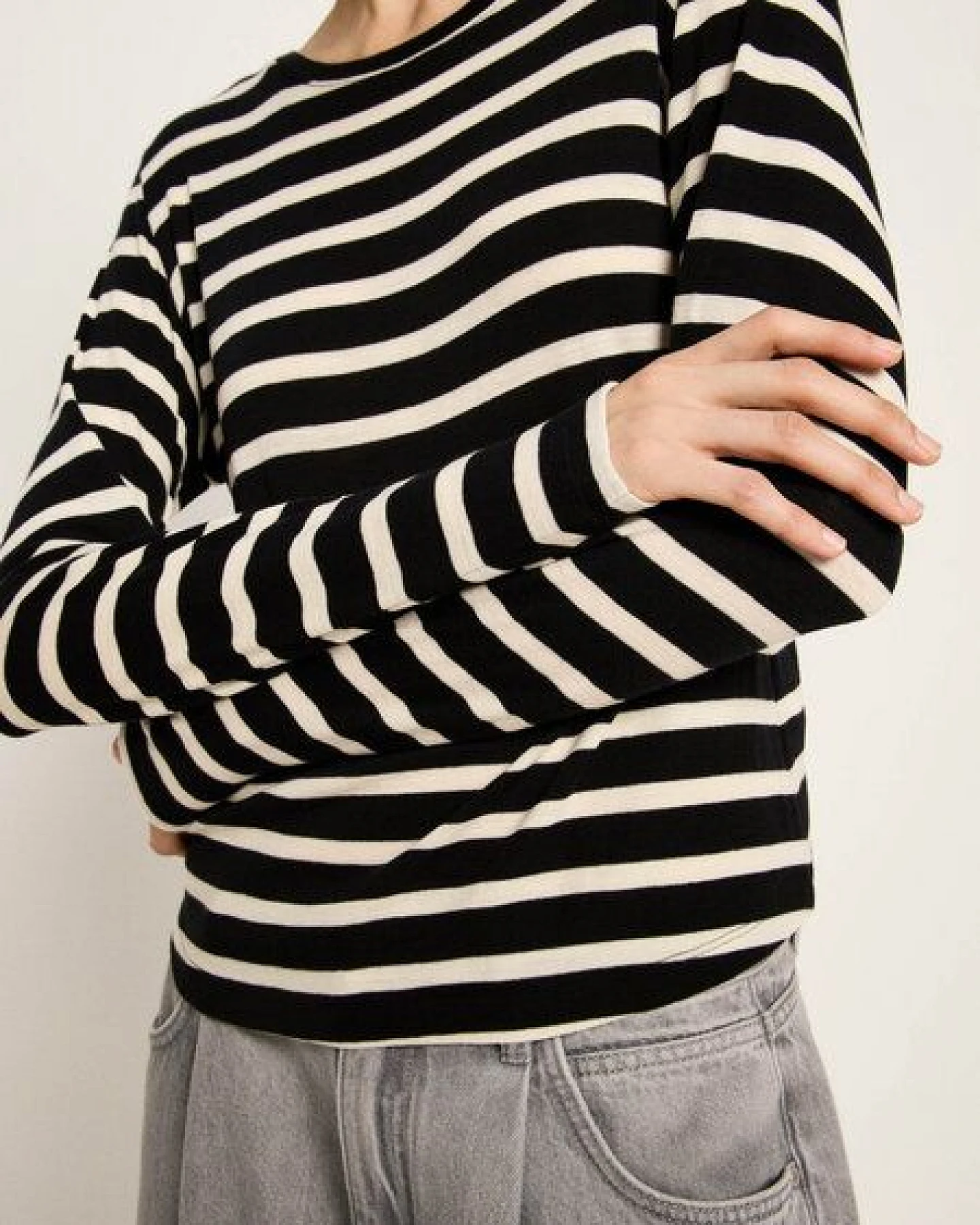 LANIUS Langarmshirt (GOTS) aus Bio-Schurwolle – Ansicht 4