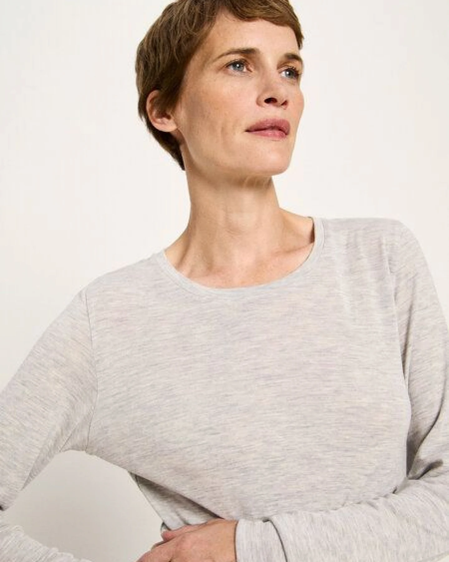 LANIUS Langarmshirt (GOTS) aus Bio-Schurwolle – Ansicht 3