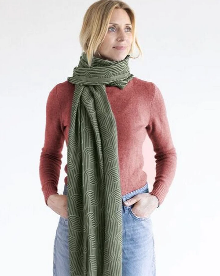 Djian Schal Jacquard 100 % Bio-Baumwolle – CLOE