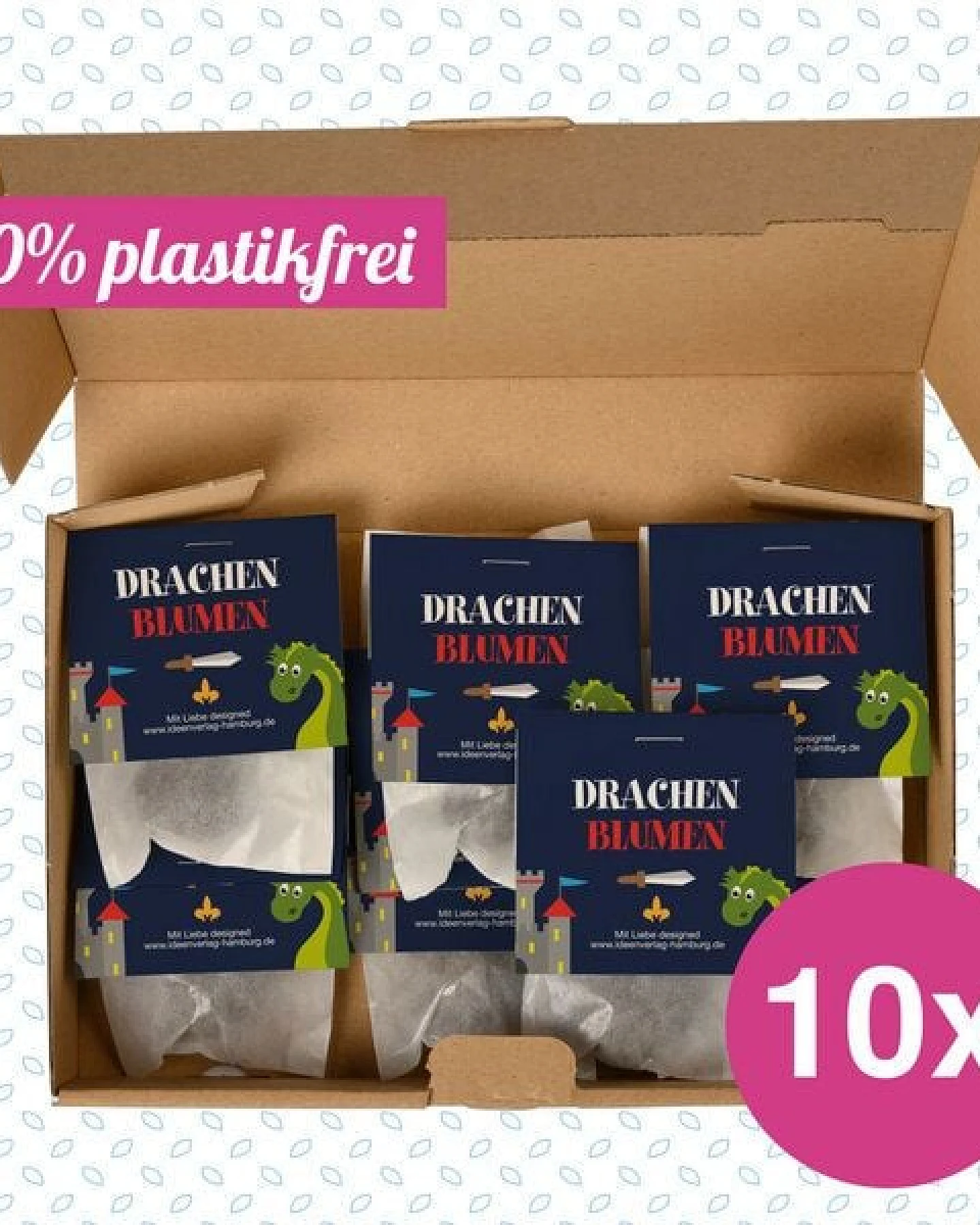 Ideenverlag Hamburg 10 „Drache & Ritter“ Samenbomben im Tütchen mit Wildblumensaatgut – Ansicht 4