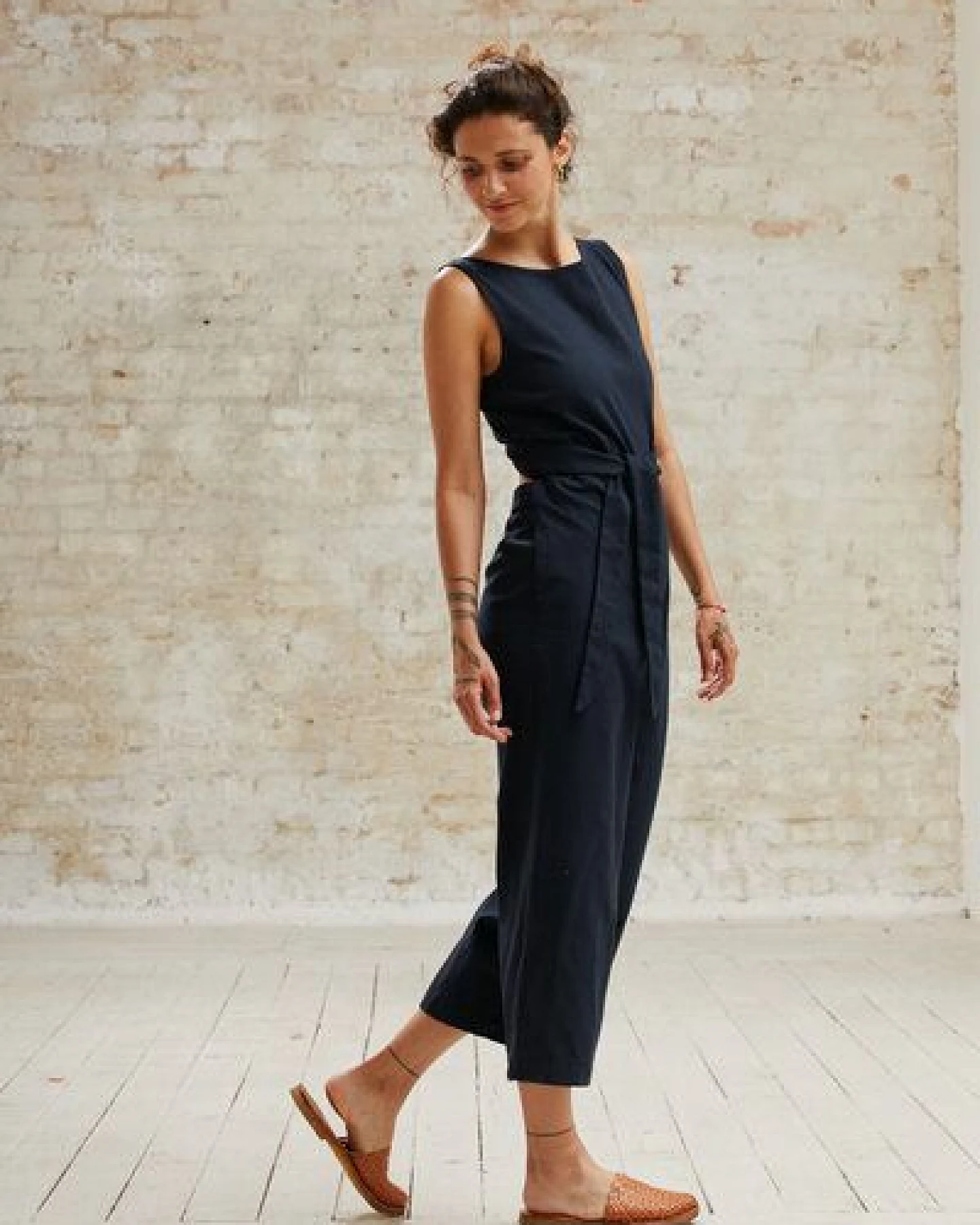 Jyoti - Fair Works Bio-Baumwoll Jumpsuit Anusha Schwarz – Ansicht 3
