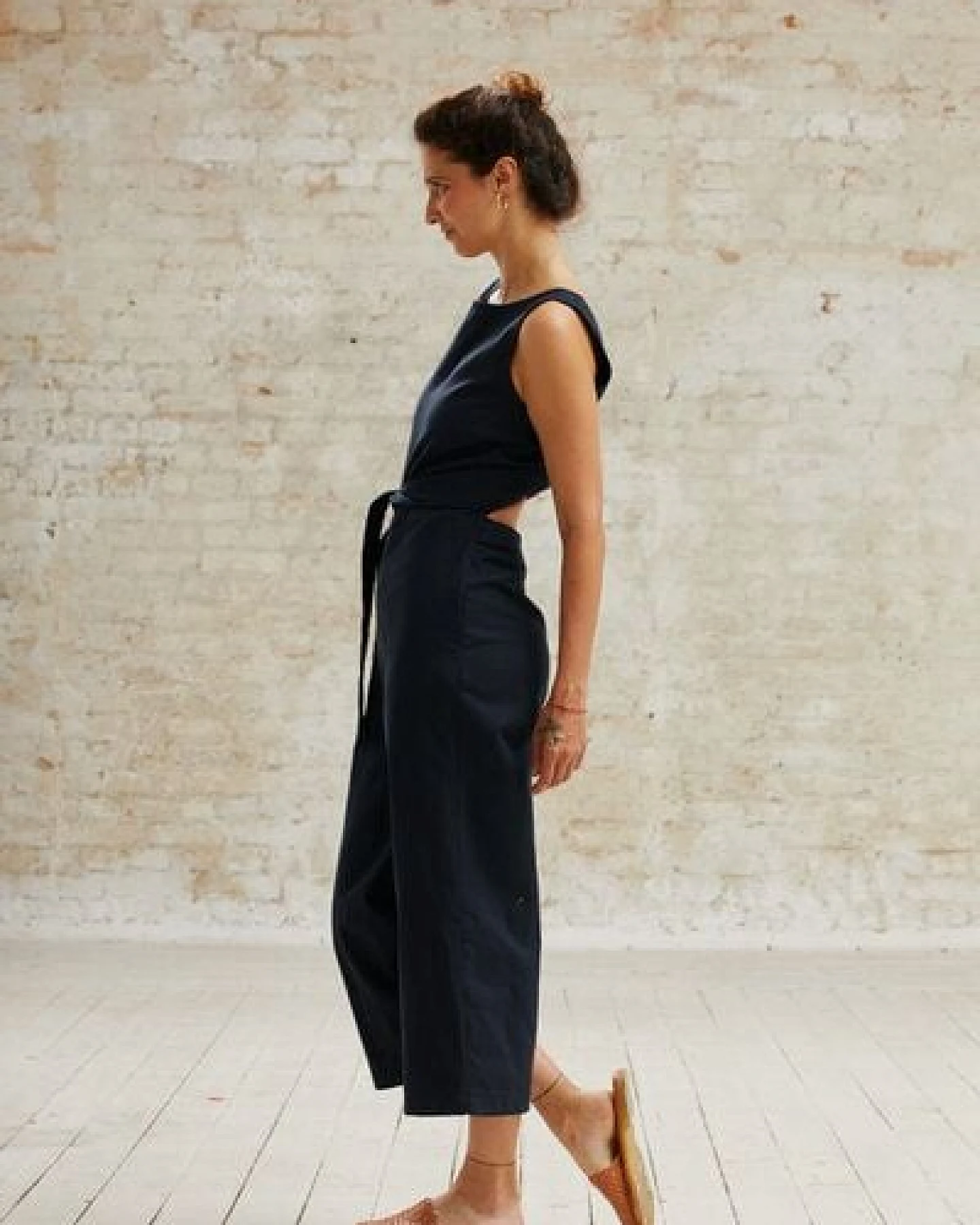 Jyoti - Fair Works Bio-Baumwoll Jumpsuit Anusha Schwarz – Ansicht 4