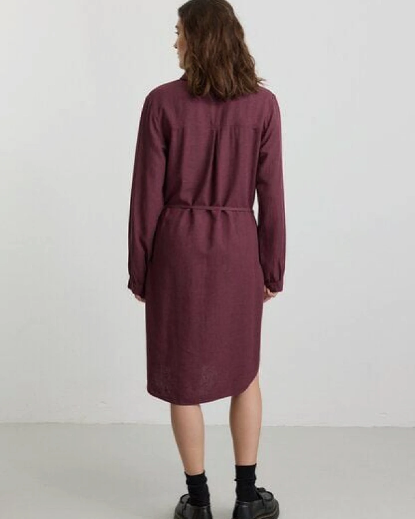 Damen Kleid aus Bluse aus Leinen und LENZING ECOVERO Viskose Mix - MELON - recolution – Ansicht 4
