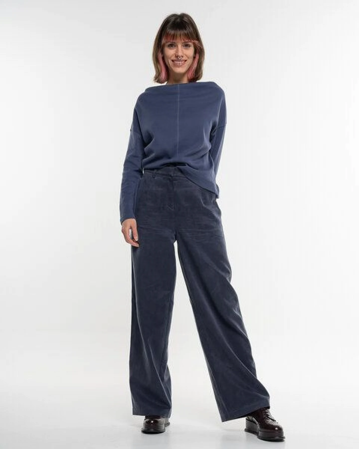 Alma & Lovis Weite Marlenehose aus softem Cotton-Lyocell-Mix – Ansicht 3