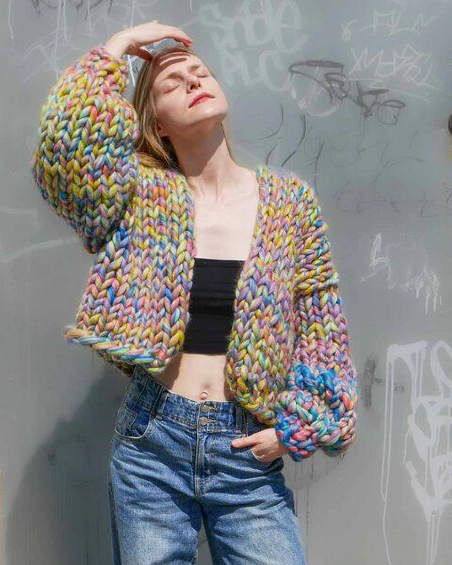 PANAPUFA Strickjacke aus dicker Wolle – Ansicht 2