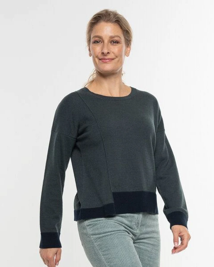 Alma & Lovis Feiner Strickpulli aus softem Bio-Baumwoll-/Woll-Mix