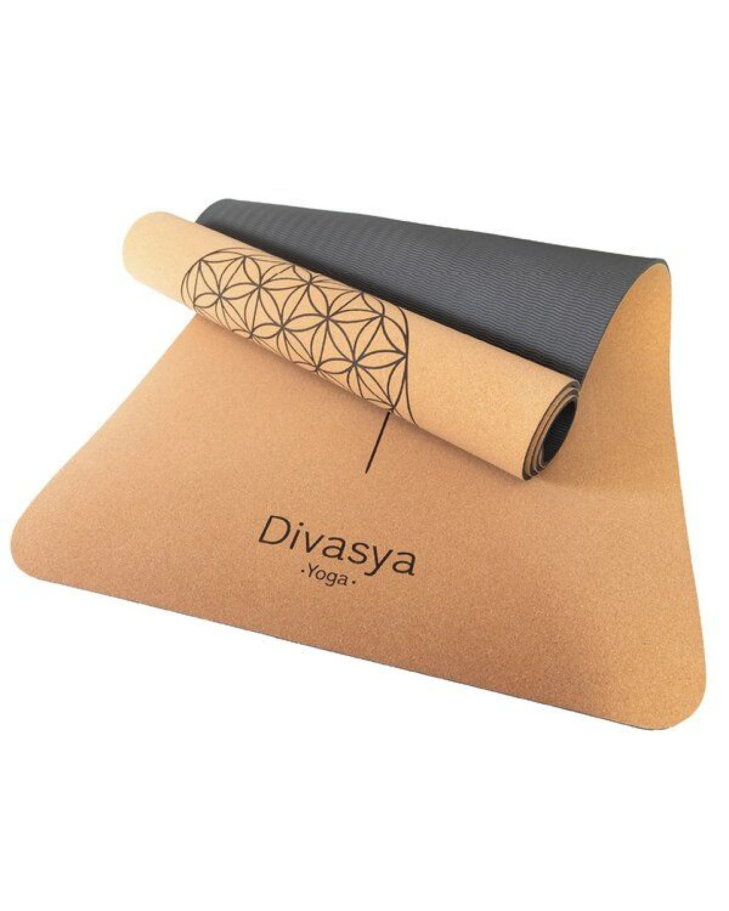 Divasya Leichte Kork Yogamatte – Ansicht 3
